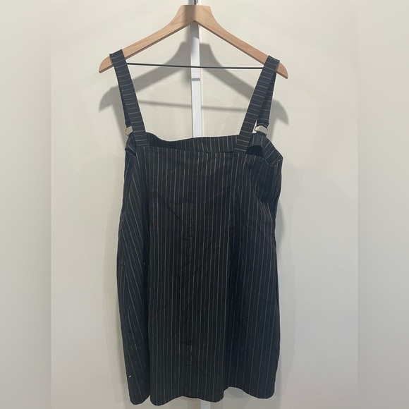 Asos Design Pinstripe Bengaline Bodycon Mini Dress With D-Ring Details Size 14 - Picture 8 of 11